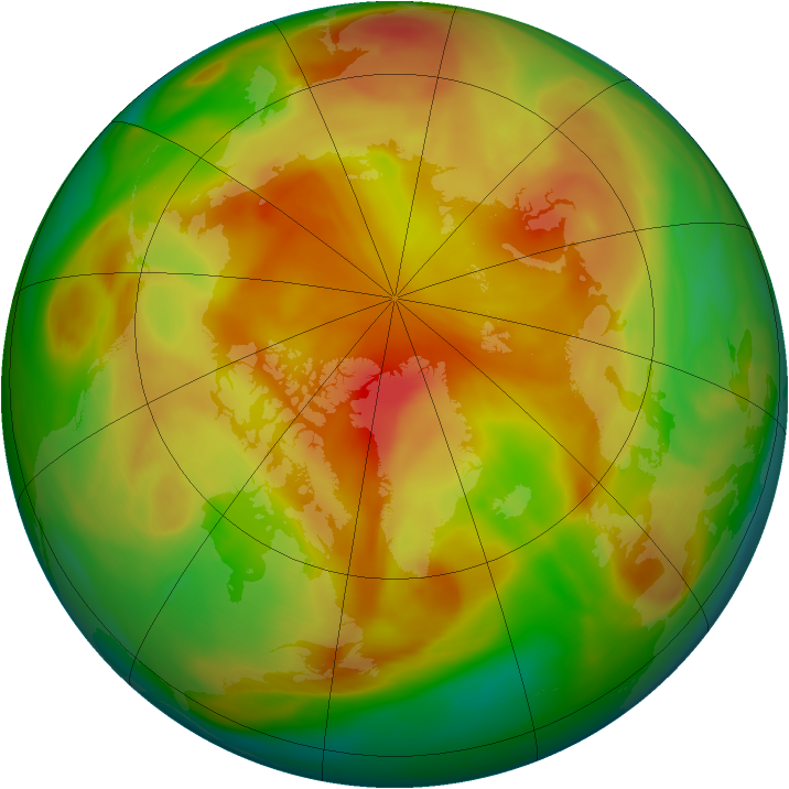Arctic ozone map for 15 April 2005